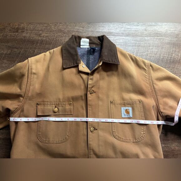 CARHARTT 90s vintage chore coat duck canvas blanket lined Detroit jacket work - Picture 13 of 16